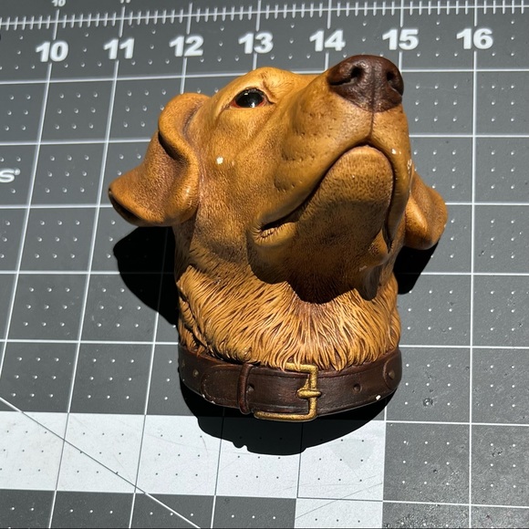 Bosson Chalkware Head Hand Painted England 1968 Golden Labrador Retriever - Picture 8 of 10